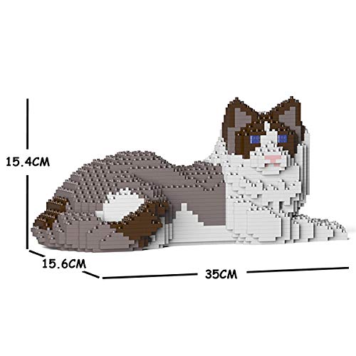 Amazon.com: JEKCA Ragdoll Cat 03S-M01 | Cat Plastic Building